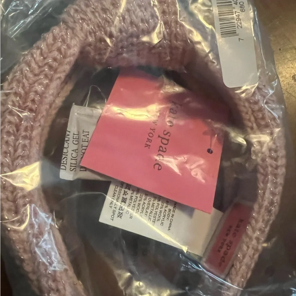 🆕kate spade new york ♠️ Metallic Pink Bow Headband with Knot ♠️ English Rose